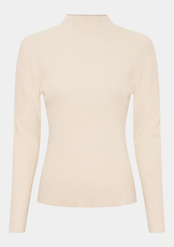 I SAY Rubi l/s Knit Knitwear 111 Sand Melange