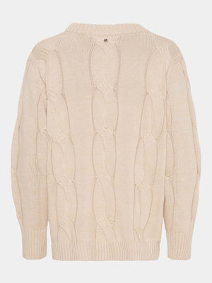 I SAY Saga Knit Pullover Knitwear 111 Sand Melange