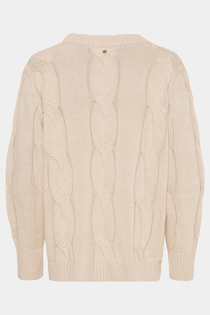 I SAY Saga Knit Pullover Knitwear 111 Sand Melange
