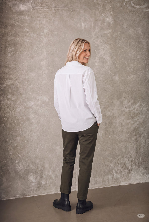 I SAY Sigga Basic Shirt Shirts 100 White