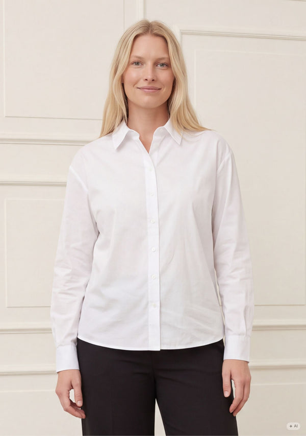 I SAY Sigga Basic Shirt Shirts 100 White