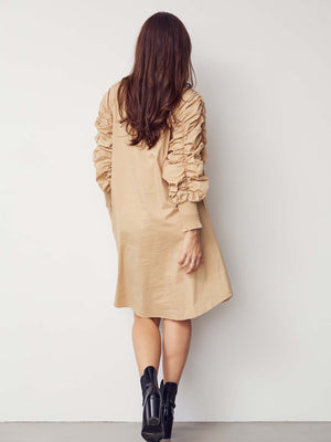 I SAY Sigga Deco Dress Dresses 102 Camel