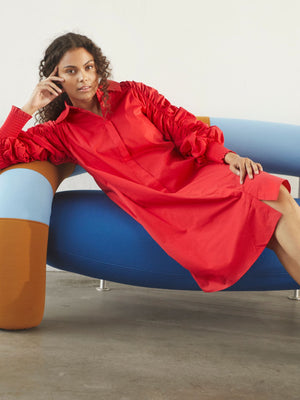 I SAY Sigga Deco Dress Dresses 432 Fresh Red