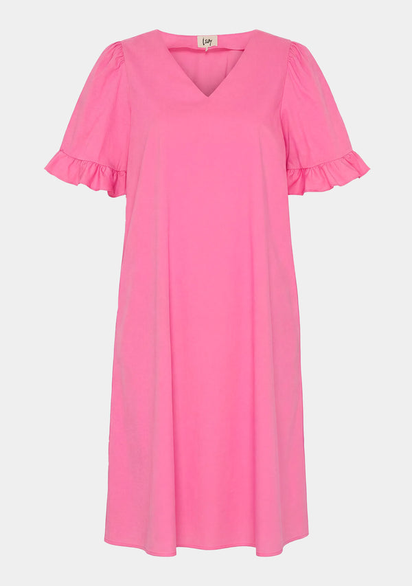I SAY Sigga Flounce Dress Dresses 550 Fresh Pink