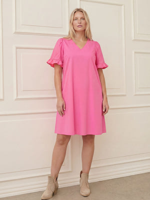 I SAY Sigga Flounce Dress Dresses 550 Fresh Pink
