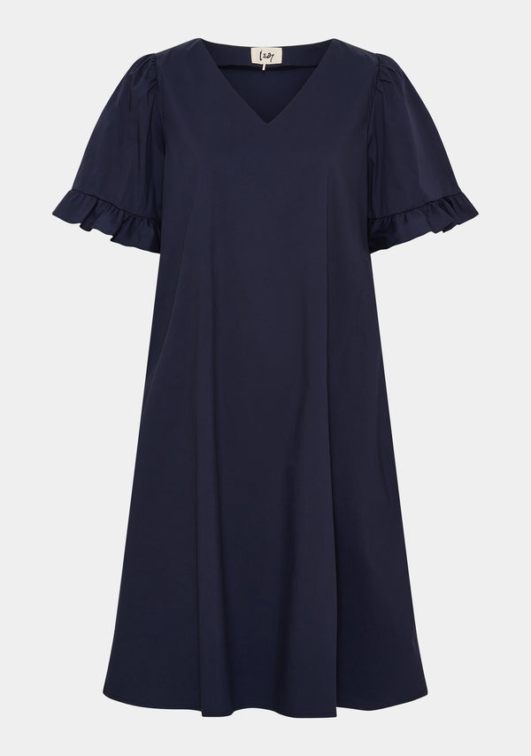 I SAY Sigga Flounce Dress Dresses 640 Navy