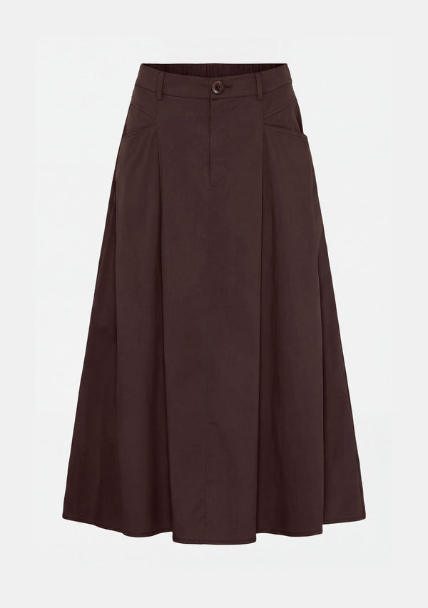 I SAY Sigga Long Skirt Skirts 356 Dark brown