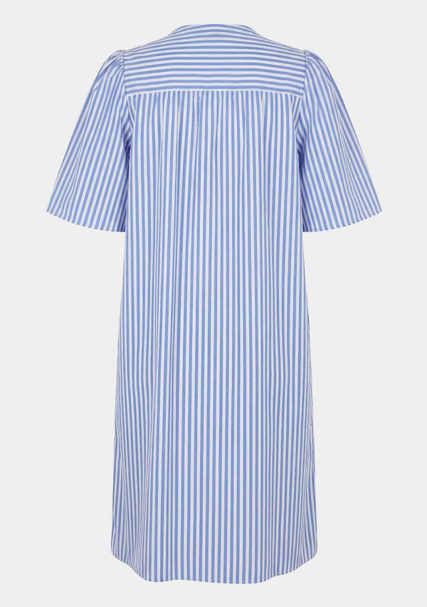 I SAY Sigga Poplin Dress Dresses N38 Light Blue/White Stripe
