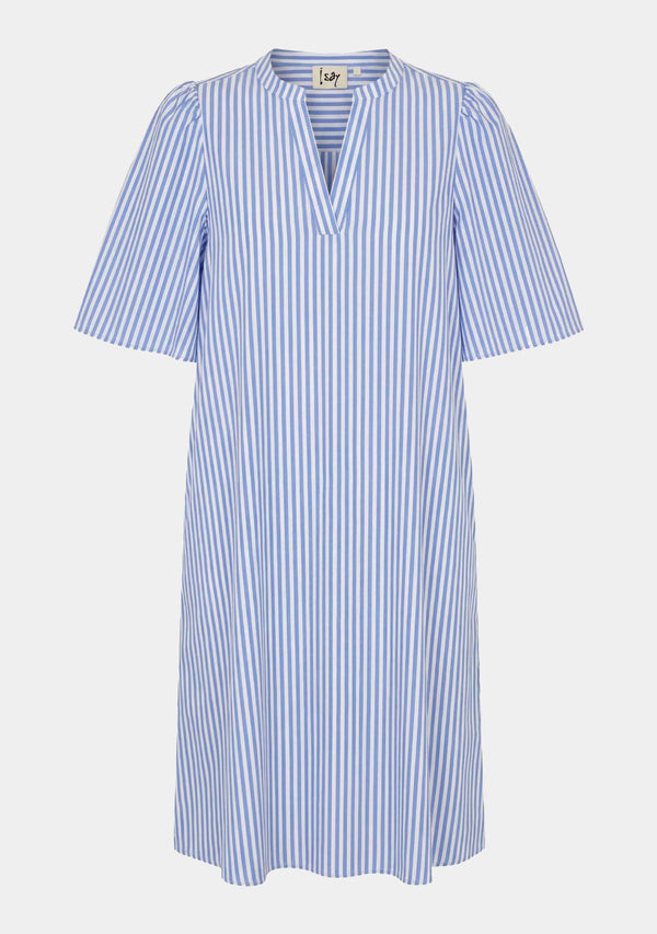 I SAY Sigga Poplin Dress Dresses N38 Light Blue/White Stripe