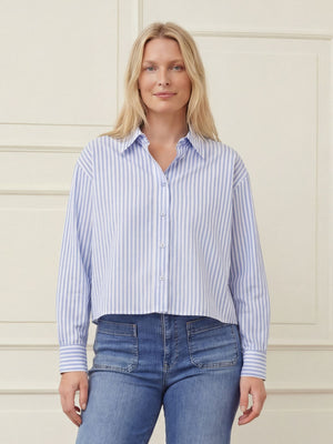 I SAY Sigga Shirt Jacket Shirts N38 Light Blue/White Stripe