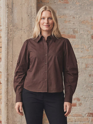 I SAY Sigga Sleeve Shirt Shirts 356 Dark brown