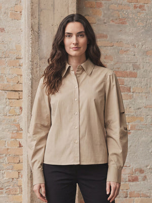 I SAY Sigga Sleeve Shirt Shirts 366 Light Taupe