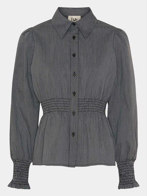 I SAY Sigga Smock Shirt Shirts B86 Grey/Black Mix