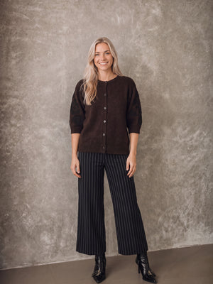 I SAY Sigga Striped Pant Pants N66 Black Pinstripe