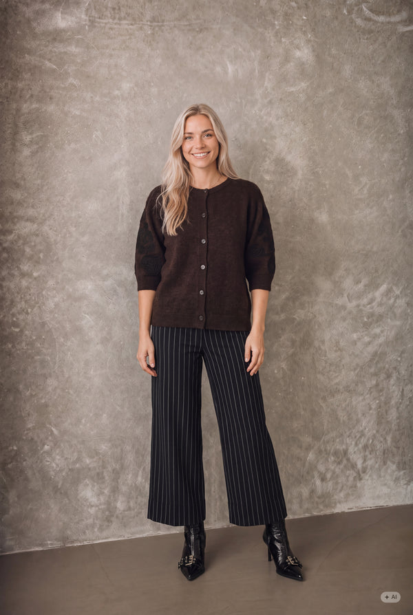 I SAY Sigga Striped Pant Pants N66 Black Pinstripe