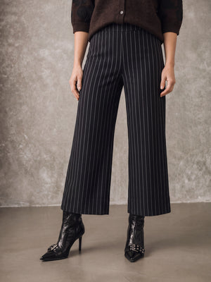 I SAY Sigga Striped Pant Pants N66 Black Pinstripe