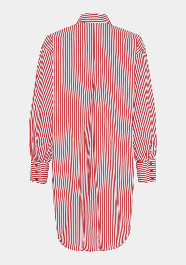 I SAY Sigga Striped Tunic Tunics M55 Fresh Red Stripes