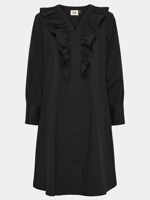 I SAY Sigga V-Flounce Dress Dresses 900 Black