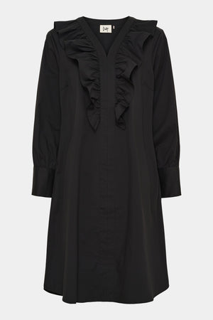 I SAY Sigga V-Flounce Dress Dresses 900 Black