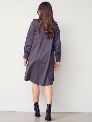 I SAY Sigga V-Flounce Dress Dresses 911 Grey