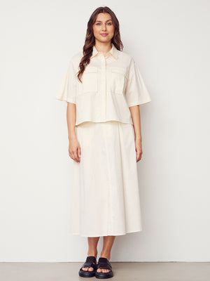 I SAY Sigga s/s Shirt Shirts 146 Cream