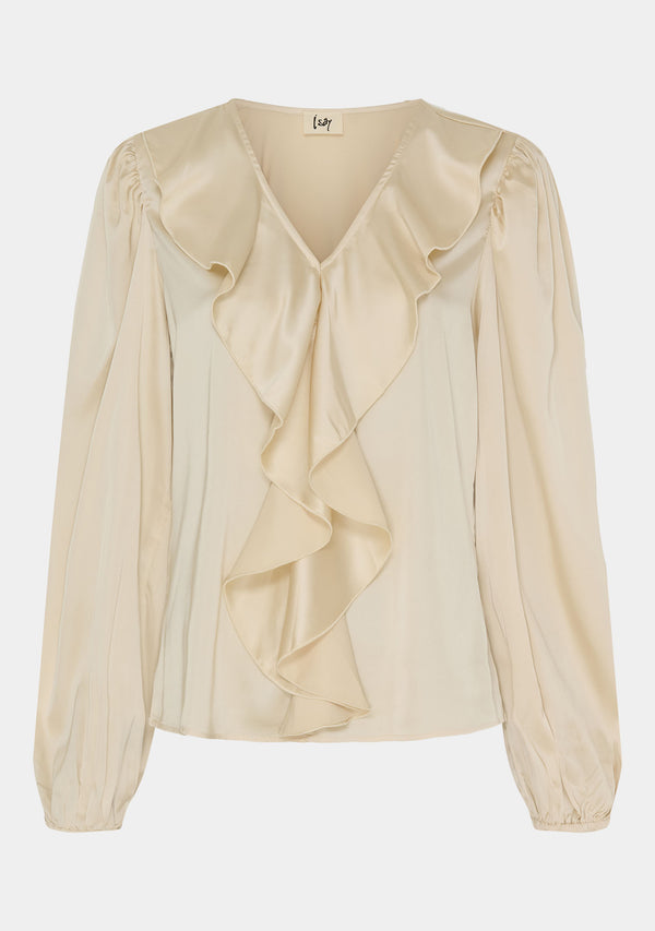 I SAY Steff Flounce Blouse Blouses 112 Sand