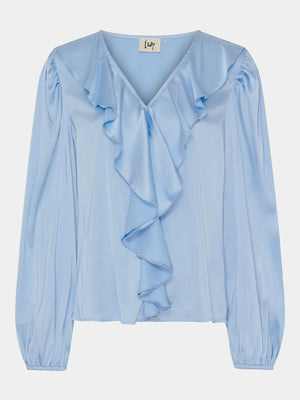 I SAY Steff Flounce Blouse Blouses 619 Light Blue