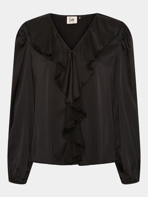 I SAY Steff Flounce Blouse Blouses 900 Black
