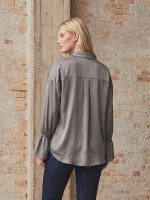 I SAY Steff Flounce Shirt Shirts 911 Grey