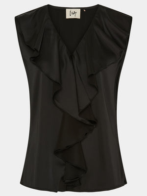 I SAY Steff Flounce Top Tops 900 Black