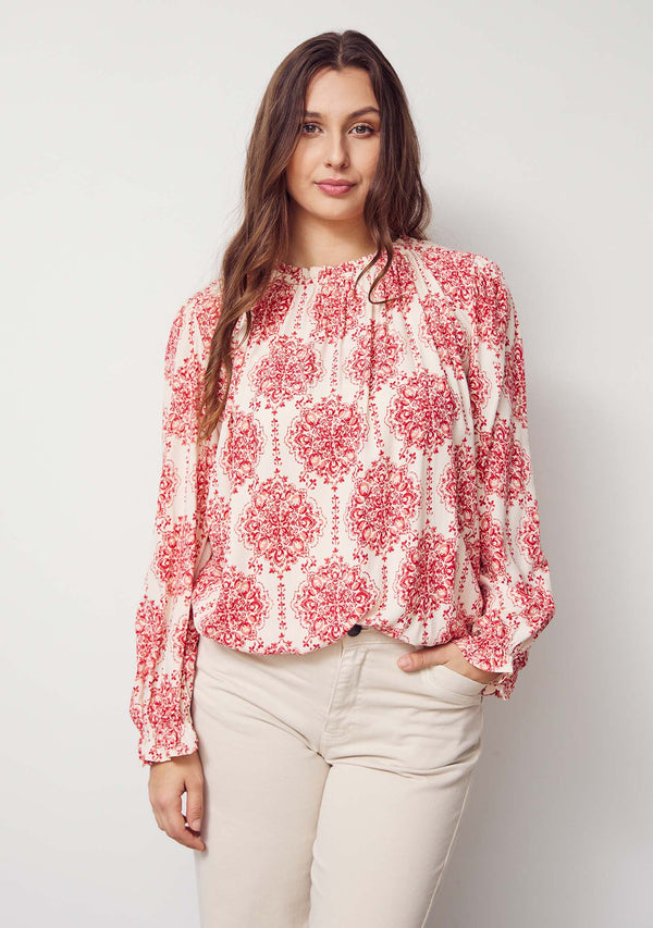 I SAY Tanna Blouse Blouses M45 Red Floral