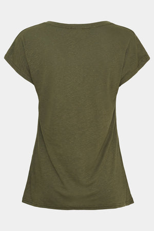 I SAY Tess V-Neck T-Shirt T-Shirts 885 Khaki