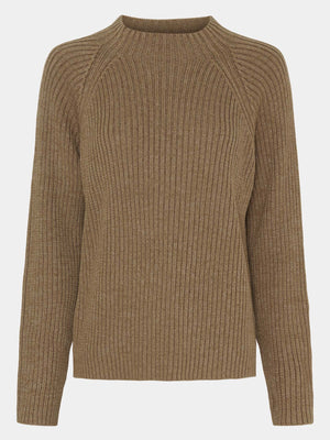 I SAY Tine Highneck Pullover Knitwear 102 Camel
