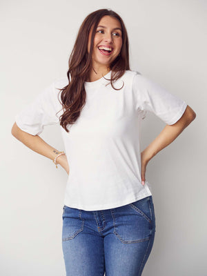I SAY Tinni Basic T-Shirt T-Shirts 100 White