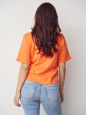 I SAY Tinni Basic T-Shirt T-Shirts 245 Warm Orange