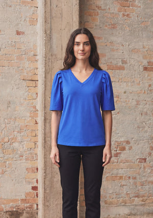 I SAY Tinni V-Neck T-Shirt Basics 636 Jeans blue