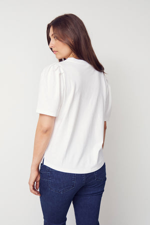 I SAY Tinni V-Neck T-Shirt Basics 100 White