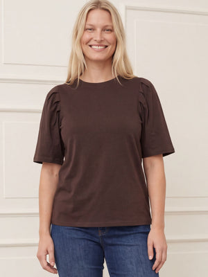 I SAY Tinni s/s T-Shirt Basics 356 Dark brown