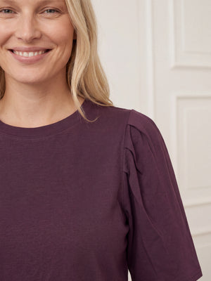 I SAY Tinni s/s T-Shirt Basics 419 Aubergine