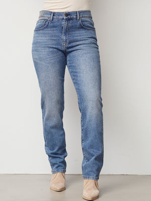 I SAY Torino Long Jeans Pants 600 Mid Marble Denim