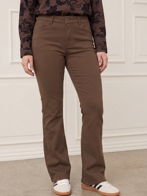 I SAY Toscana Flare Pant Pants 368 Taupe