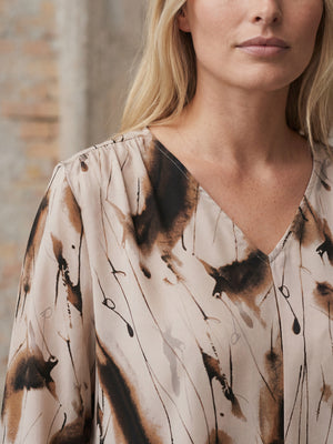 I SAY Venessa Blouse Blouses M11 Camel Drawing