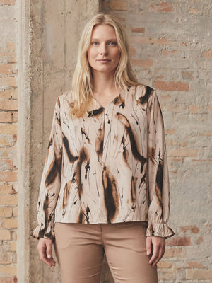 I SAY Venessa Blouse Blouses M11 Camel Drawing