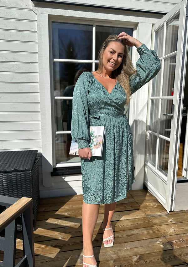 I SAY Vera Wrap Dress Dresses 832 Emerald