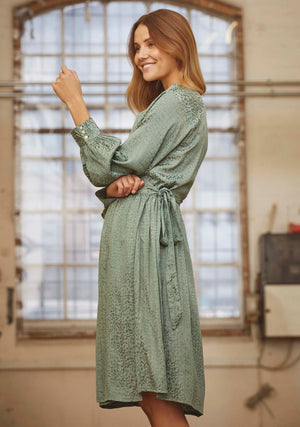 I SAY Vera Wrap Dress Dresses 832 Emerald