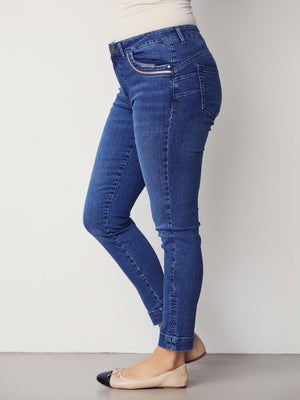 I SAY Verona Deco Jeans Pants 700 Mid Denim Wash