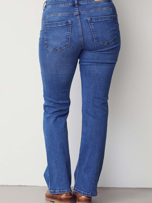 I SAY Verona Flare Jeans Pants 700 Mid Denim Wash