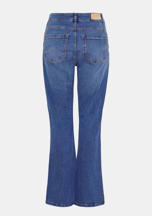 I SAY Verona Flare Jeans Pants 700 Mid Denim Wash