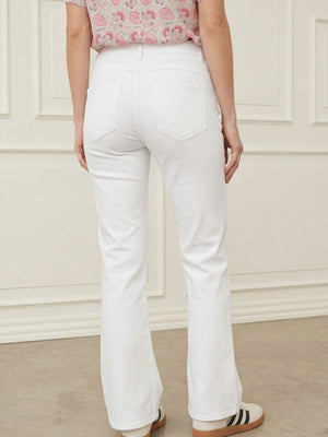 I SAY Verona Twill Flare Pant Pants 100 White