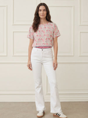 I SAY Verona Twill Flare Pant Pants 100 White